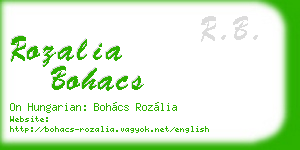 rozalia bohacs business card